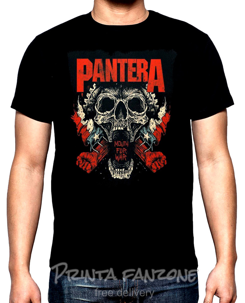 T-SHIRTS Pantera, Mouth for war, men's  t-shirt, 100% cotton, S to 5XL